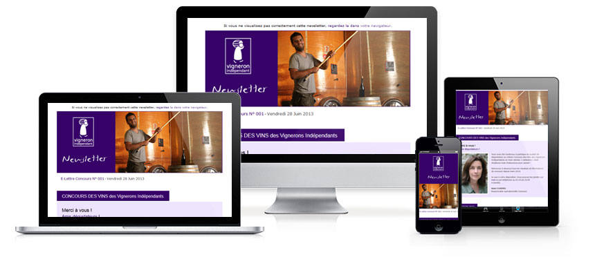 Bloc Multi Ecrans Newsletter Vignerons Bloc Multi Ecrans Newsletter Vignerons