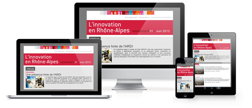 Newsletter Responsive Multi Ecrans Ardi Rhone Alpe